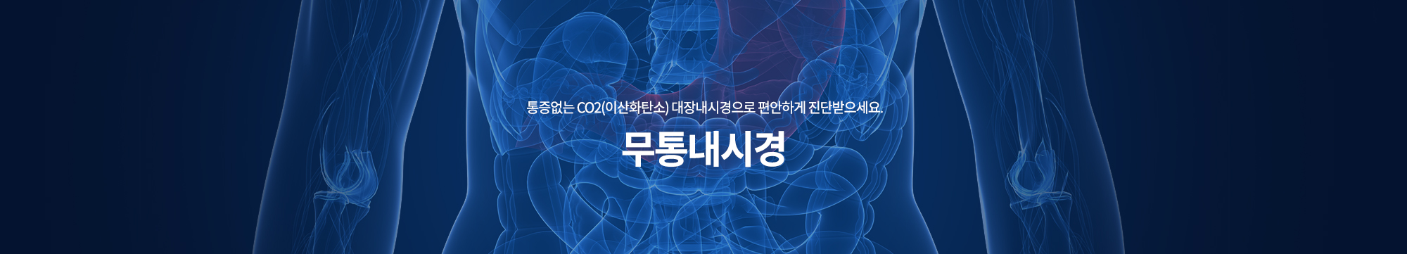 통증없는 CO2(이산화탄소) 대장내시경으로 편안하게 진단받으세요. 무통내시경